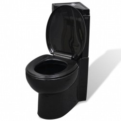 Керамичен моноблок, ъглов, цвят черен - Продукти за баня и WC