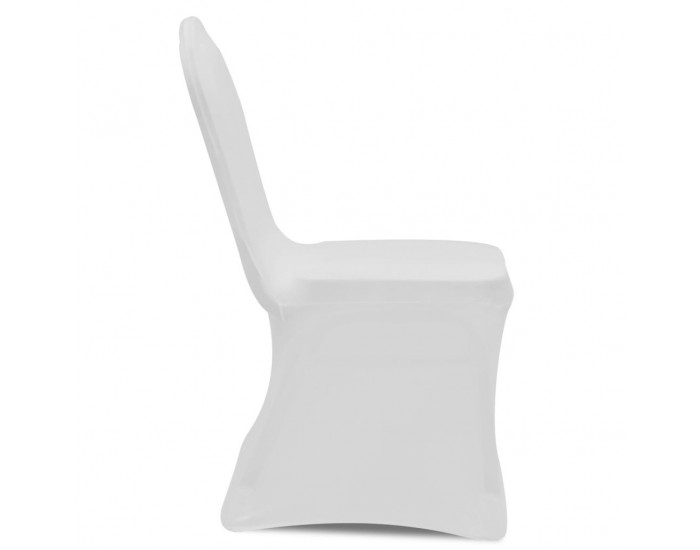 Еластични калъфи за столове, бели – 50 броя -