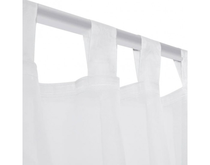 Бели прозрачни завеси 140 х 245 см – 2 броя -
