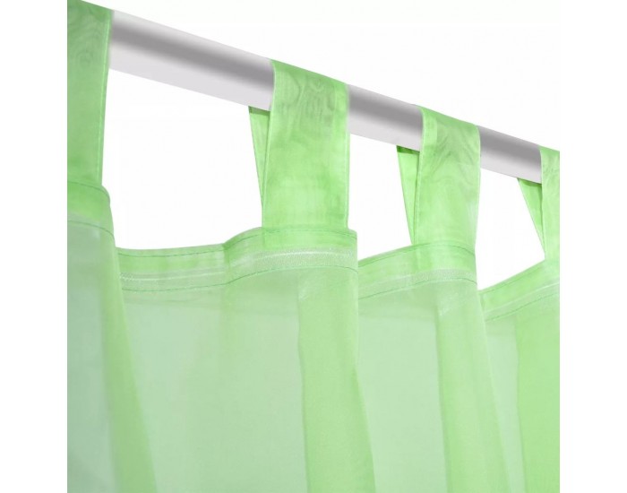 Зелени прозрачни завеси 140 х 225 см – 2 броя -