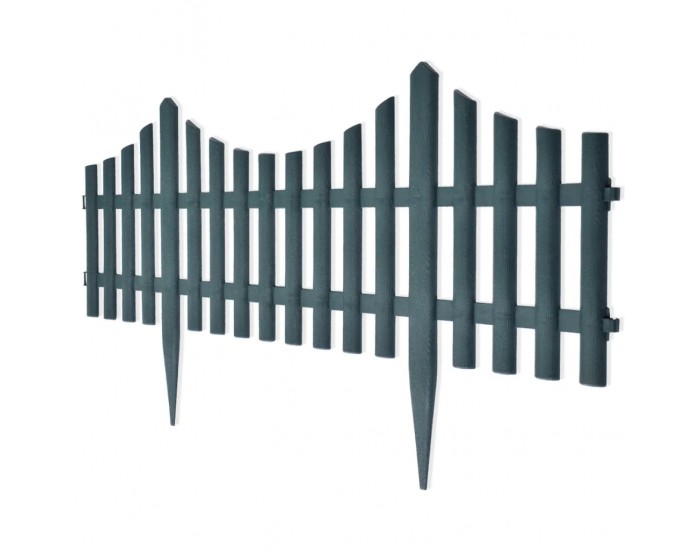 Ниска ограда, 17 части, обща дължина 10 м., зелена -