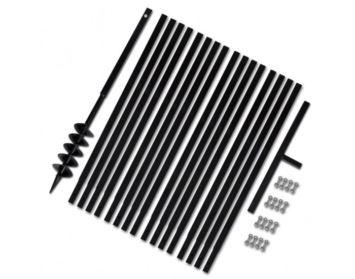 Комплект свредло за земя 100 мм с дръжка и стоманени удължители 17 м -