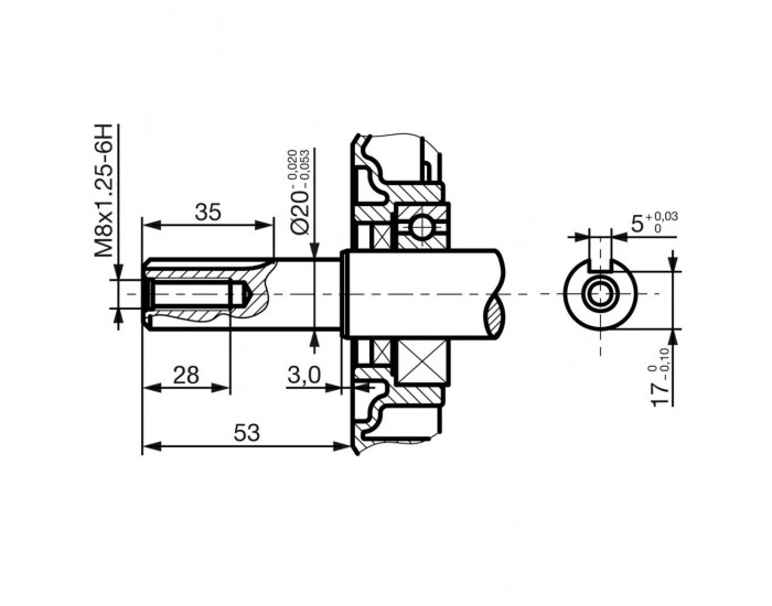 Черен бензинов двигател, 6,5 HP, 4,8 kW -