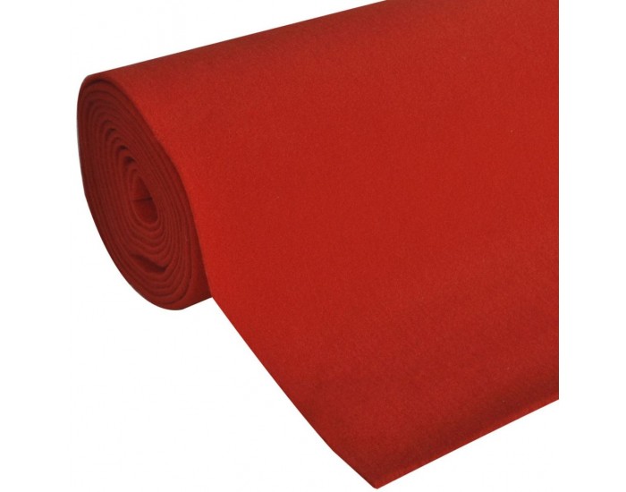 Червен Sonata дебел килим с тежест от 400 гр/м², 1 х 20 метра -