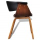 Трапезни столове, 6 бр, дървена рамка, изкуствена кожа -