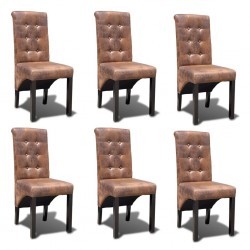 Sonata Трапезни столове, 6 бр, изкуствена кожа - Трапезни столове