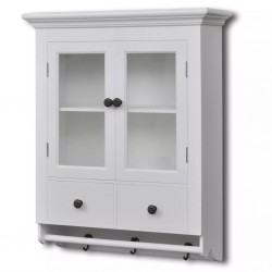 Sonata Кухненски дървен шкаф със стъклена врата, бял - Сравняване на продукти