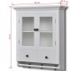 Sonata Кухненски дървен шкаф със стъклена врата, бял -