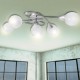 Лампа за таван с 5 стъклени абажура, крушки тип Е14 -