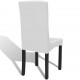 Покривни калъфи за столове, еластични, бели, 6 бр -