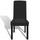Черни еластични калъфи за столове - 6 бр. -