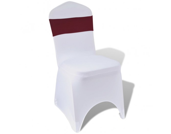 Разтегателна декоративна лента за стол с катарама, бордо, 25 бр -