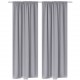 Затъмняващи завеси с горен подгъв за корниз, 2 бр, сиви, 135x245 cм -