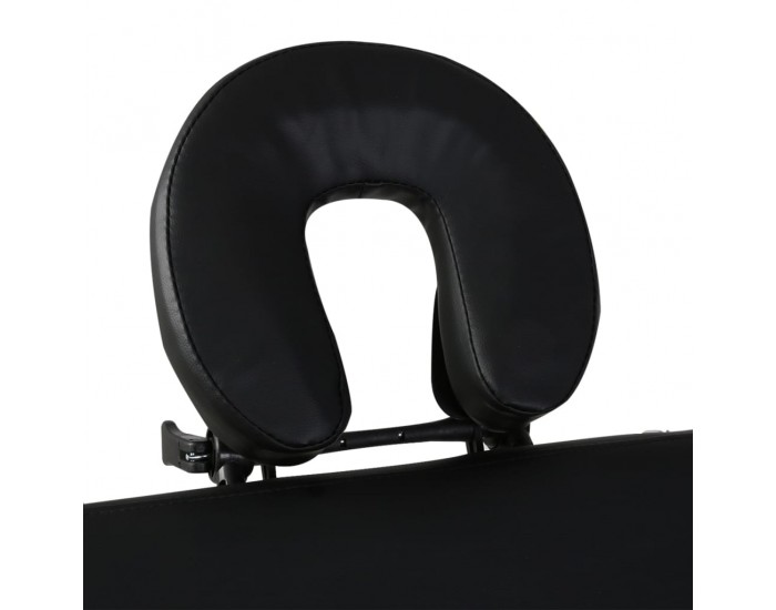 Дървена масажна кушетка с 4 зони, цвят: черен -