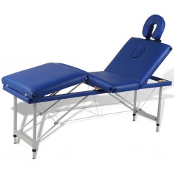 Алуминиева масажна кушетка с 4 зони, цвят: син - Офис
