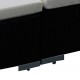 Sonata Градински комплект с възглавници, 8 части, черен полиратан -