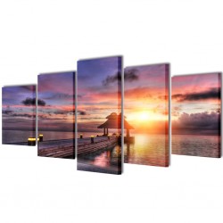 Декоративни панели за стена Беседка на плажа, 200 x 100 см - Картини, Плакати, Пъзели