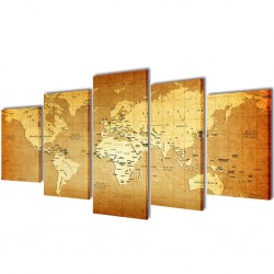 Декоративни панели за стена Карта на света, 200 x 100 см - Дневна