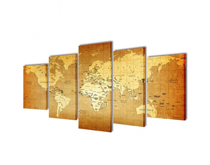 Декоративни панели за стена Карта на света, 200 x 100 см -