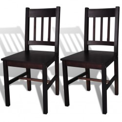 Sonata Трапезни столове, 2 бр, дърво, кафяви - Трапезни столове