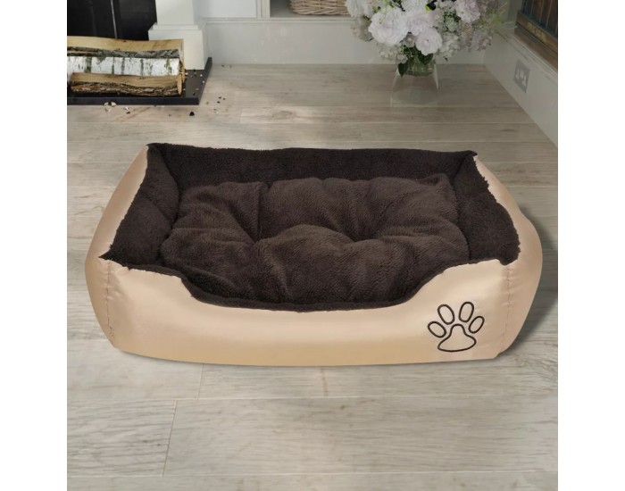 Топло кучешко легло с подплатена възглавница, XL -