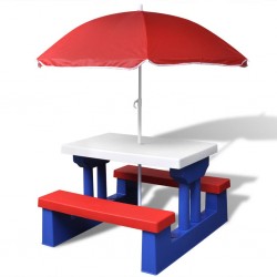 Sonata Детска пикник маса с чадър - Градински маси