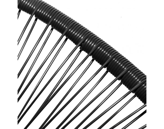 Sonata Градински стол Луна, полиратан, черен -