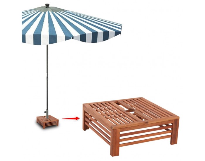 Дървено покритие на стойка за чадър -