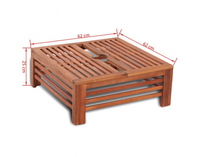 Дървено покритие на стойка за чадър -