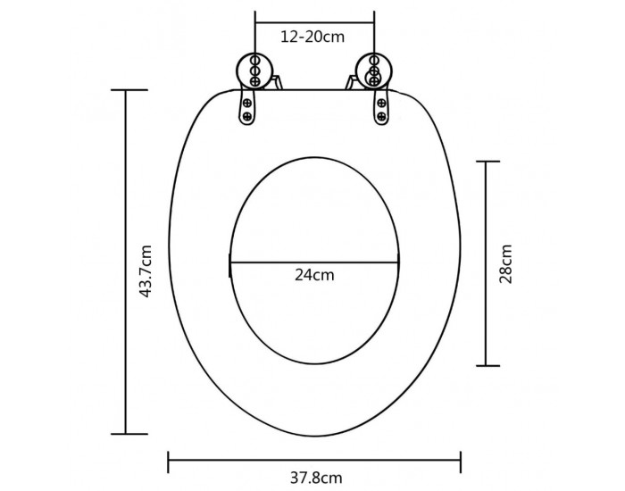 Тоалетна седалка с MDF капак, дизайн 