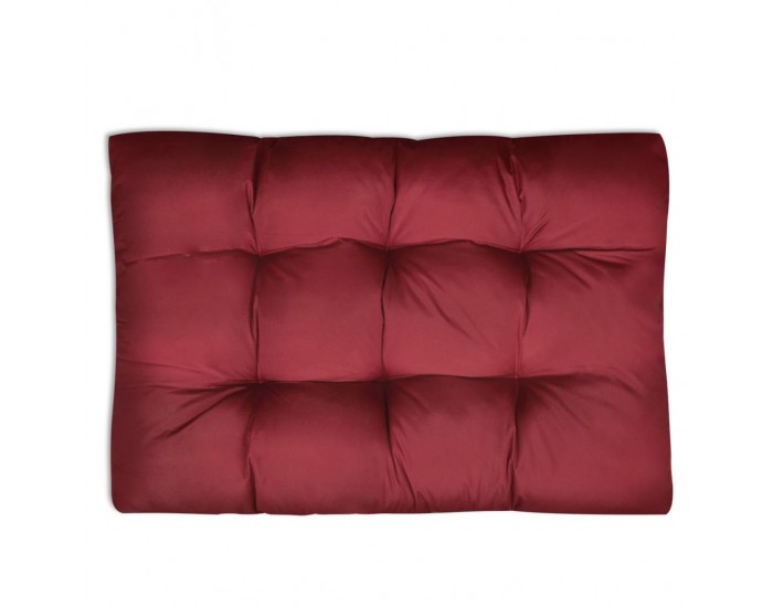 Тапицирана възглавница за сядане, винено червена, 120 x 80 x 10 см -