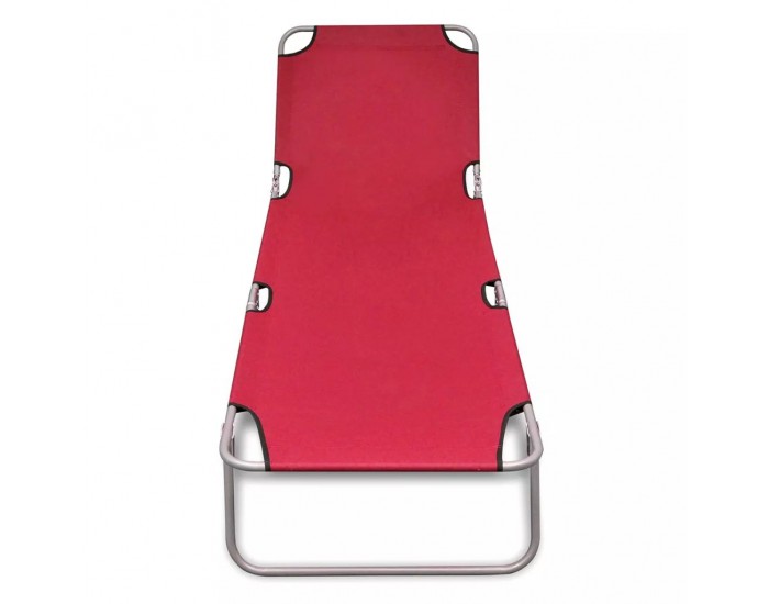Sonata Сгъваем шезлонг, прахово боядисана стомана, червен -