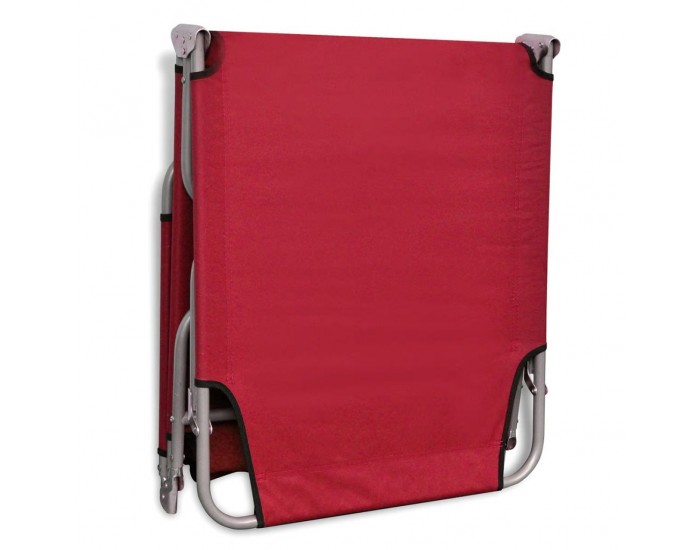 Sonata Сгъваем шезлонг, прахово боядисана стомана, червен -