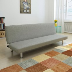 Sonata Разтегателен диван, сив, полиестер - Мека мебел