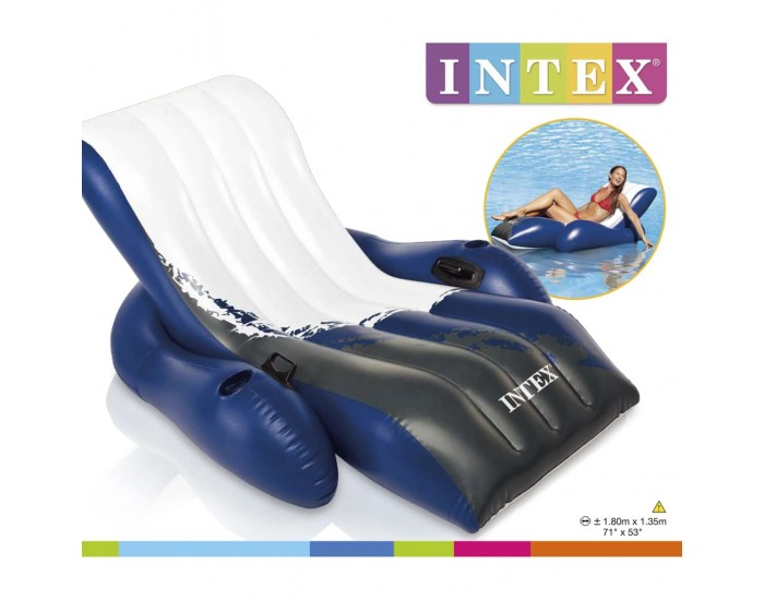 Intex Плаващ дюшек шезлонг, 180x135 см, 58868EU -