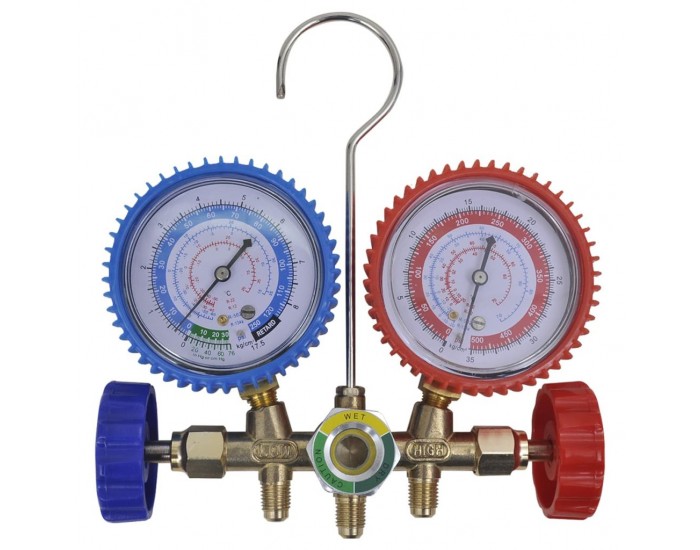 Манометричен блок, двоен, за климатици -