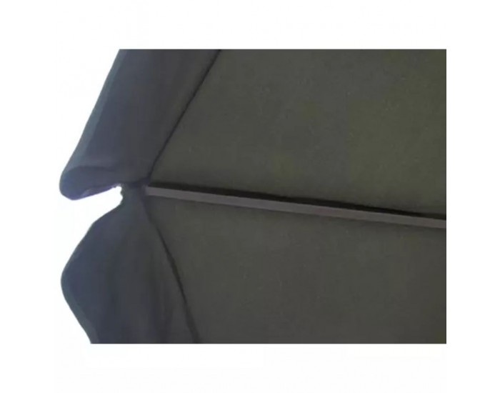 Градински чадър с алуминиева рамка, зелен и преносима стойка -
