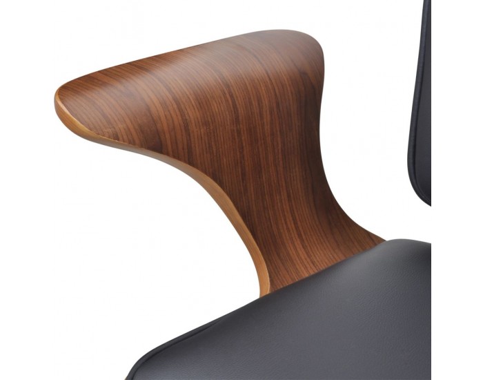 Виенски въртящ се офис стол Bentwood от изкуствена кожа - Виенски въртящ се офис стол Bentwood от изкуствена кожа -