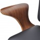 Виенски въртящ се офис стол Bentwood от изкуствена кожа -