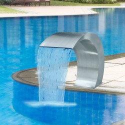 Градински фонтан-водопад за басейн от неръждаема стомана, 45x30x60 см - Sonata H