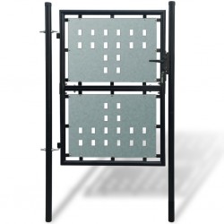 Черна единична оградна врата, 100 x 175 см - Sonata H