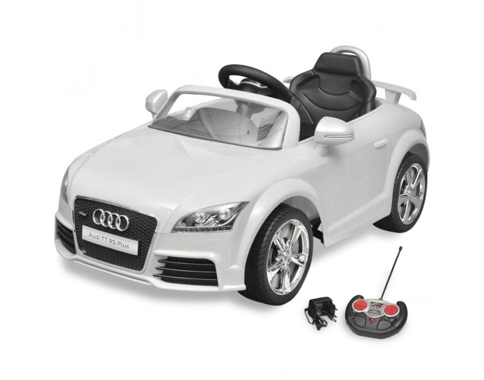 Audi TT RS детска кола с дистанционно управление, бяла -