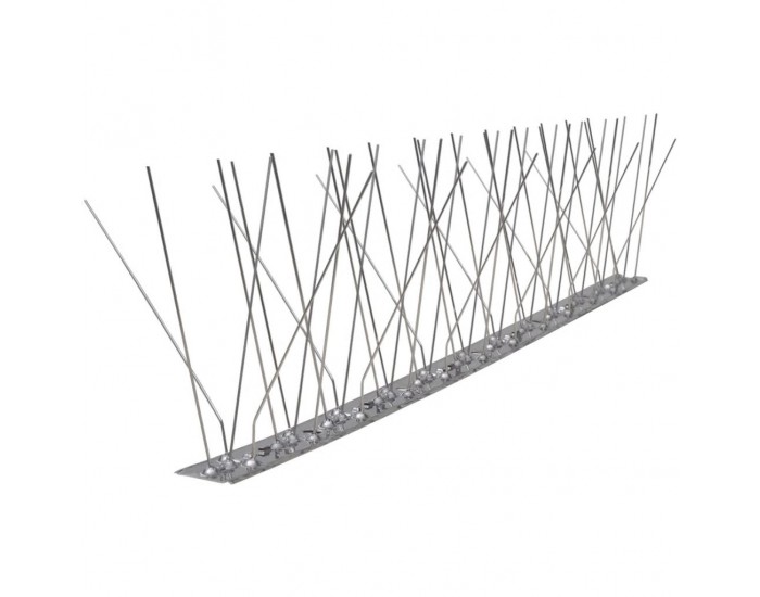 6 броя шипове по пет реда против птици и гълъби от неръждаема стомана -