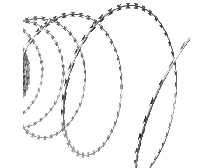 150 м BTO-22 NATO прорязваща, спирална тел от поцинкована стомана -
