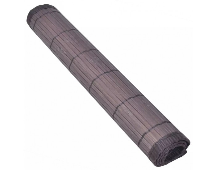 Бамбукови подложки за хранене 30 x 45 см, тъмно кафяви - 6 бр -