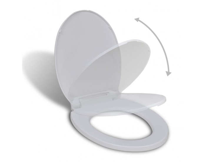 Sonata Тоалетна седалка с плавно затваряне, бяла, овална -