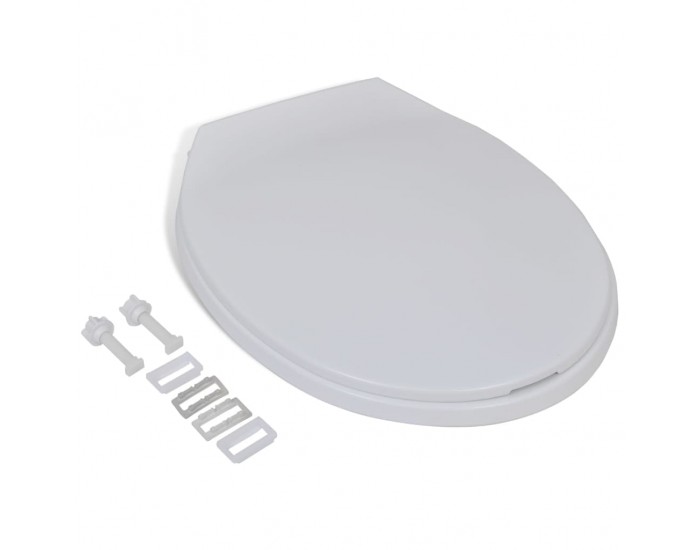 Sonata Тоалетна седалка с плавно затваряне, бяла, овална -