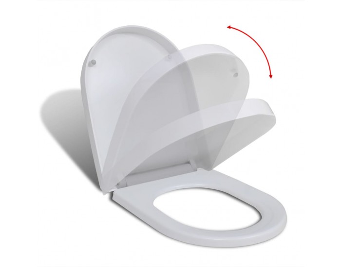 Sonata Тоалетна седалка, плавно затваряне, бяла, квадратен дизайн -