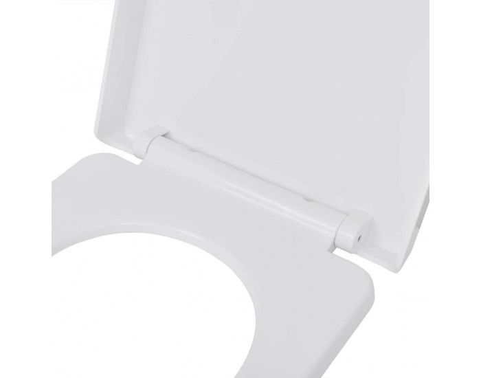 Sonata Тоалетна седалка, плавно затваряне, бяла, квадратен дизайн -