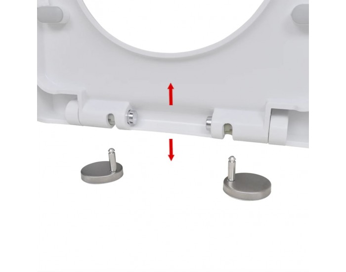 Sonata Тоалетна седалка, плавно затваряне, бяла, квадратен дизайн -